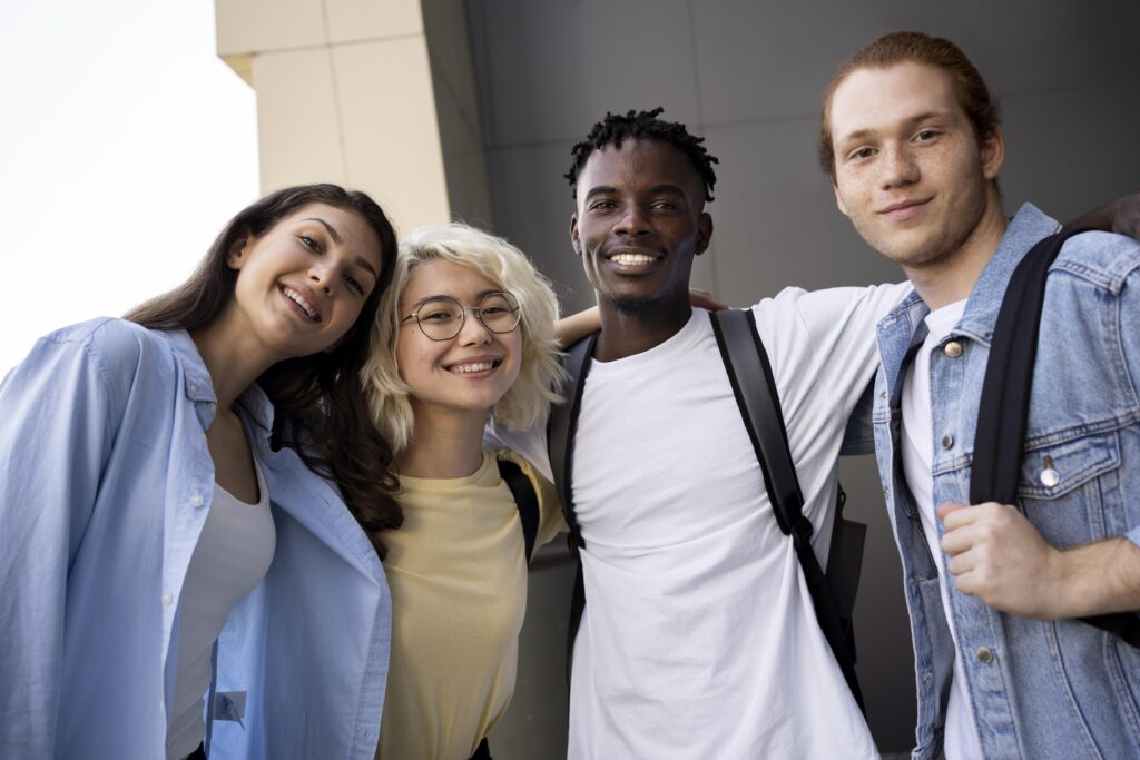 Four young adults